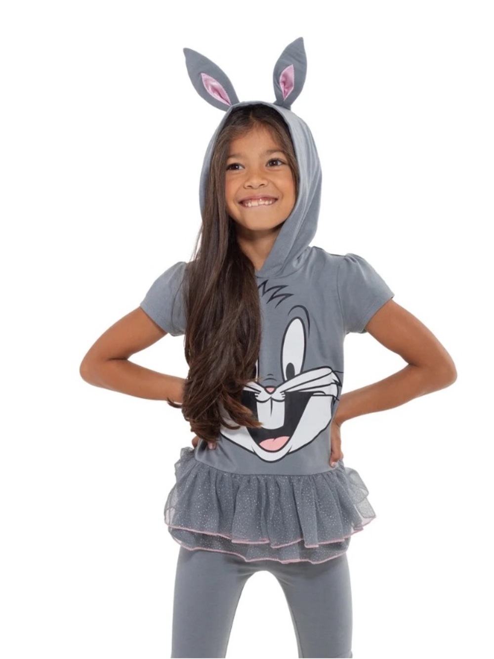 LOONEY TUNES Bugs Bunny Toddler Girls Halloween T-Shirt Dress size 6-6X